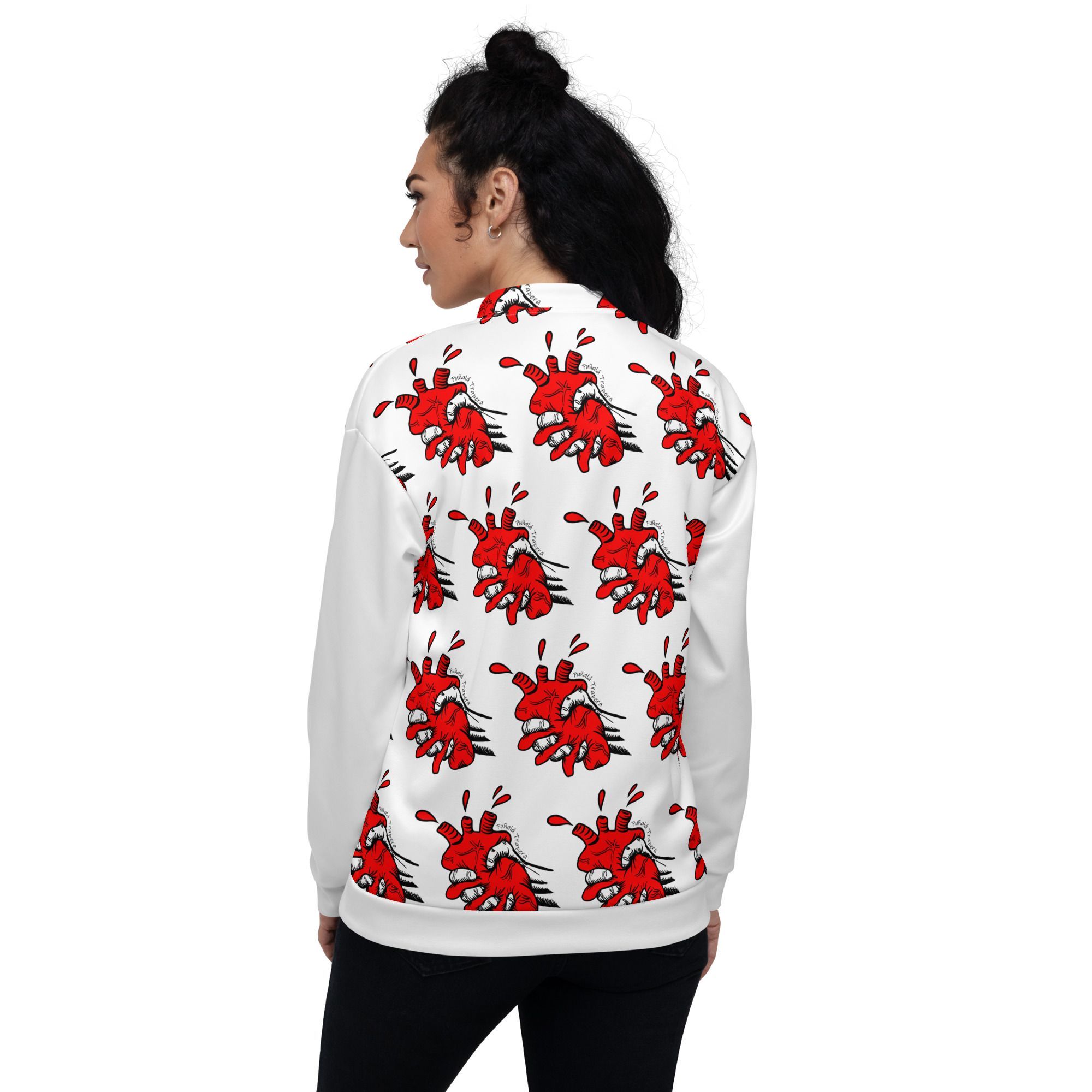 Chaqueta bomber "Corasón Estrujao" Unisex - Imagen 4