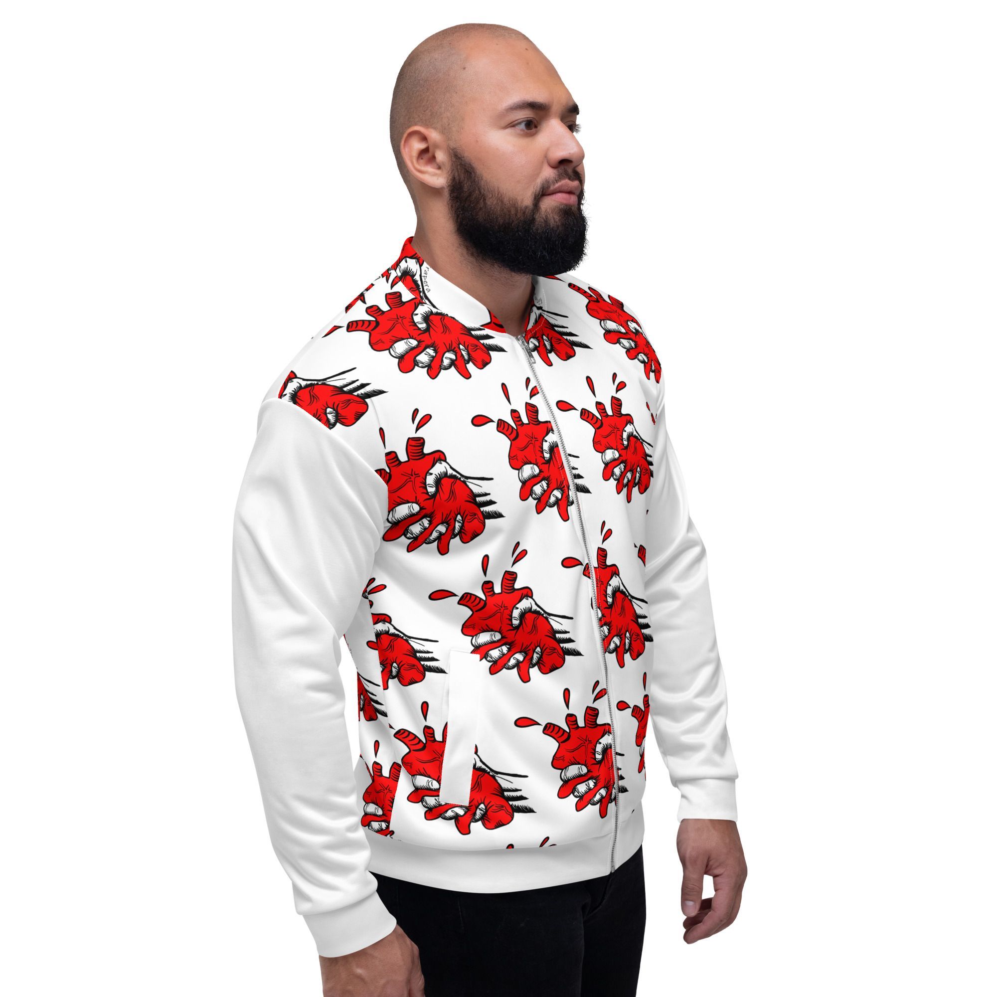 Chaqueta bomber "Corasón Estrujao" Unisex - Imagen 2