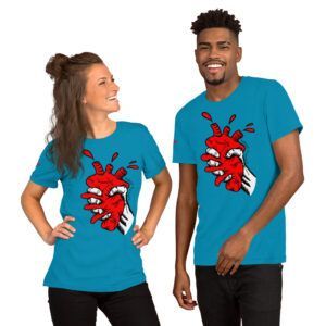 Camiseta «Corasón Estrujao» Aqua