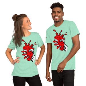 Camiseta «Corasón Estrujao» Menta Jaspeado