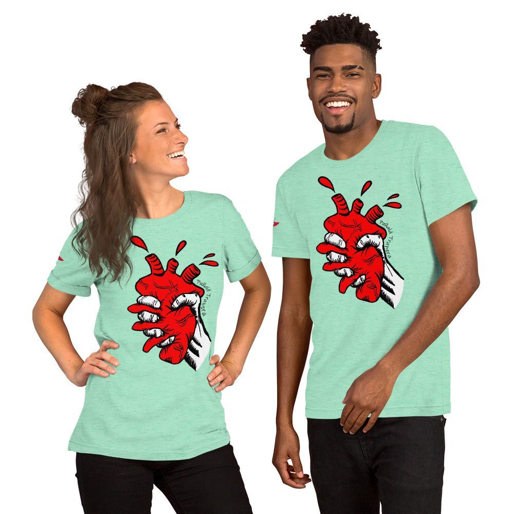 Camiseta «Corasón Estrujao» Menta Jaspeado