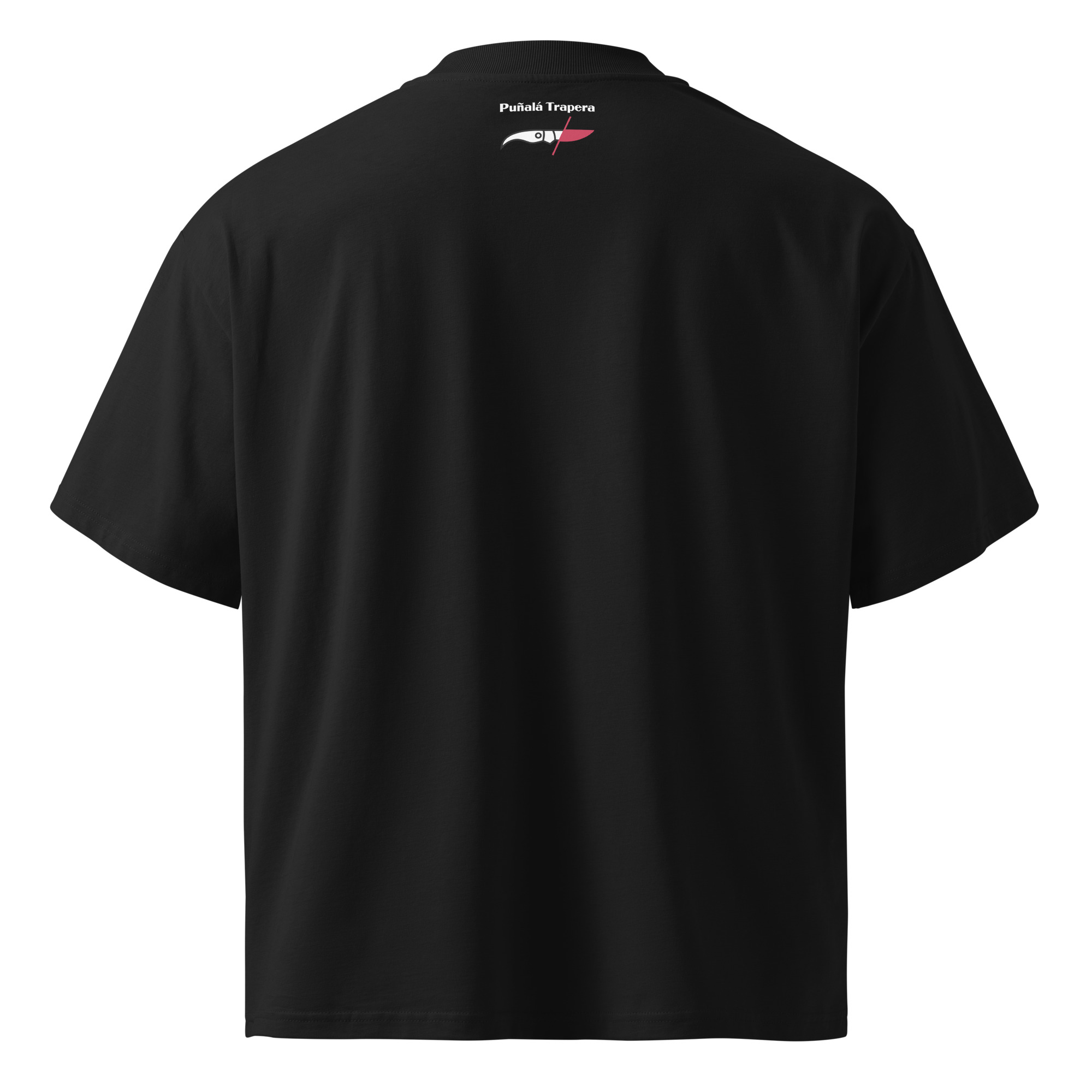 Camiseta oversize Corazón Estrujáo en color negro