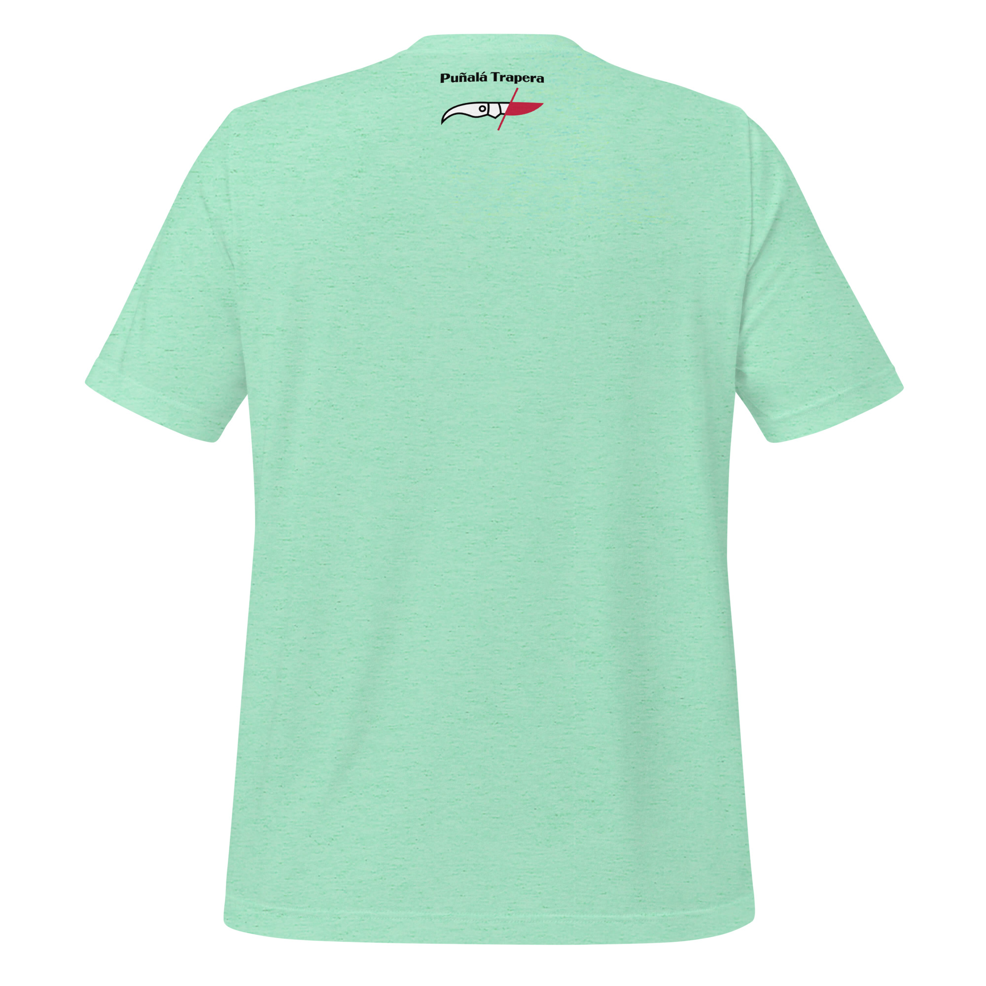 Espalda de camiseta regular fit de algodón color menta jaspeado